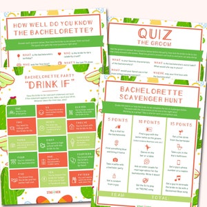 Final Fiesta Bachelorette Party Game Bundle | Printable PDF | Instant Download | Bachelorette Party Activities | Final Fiesta Favors