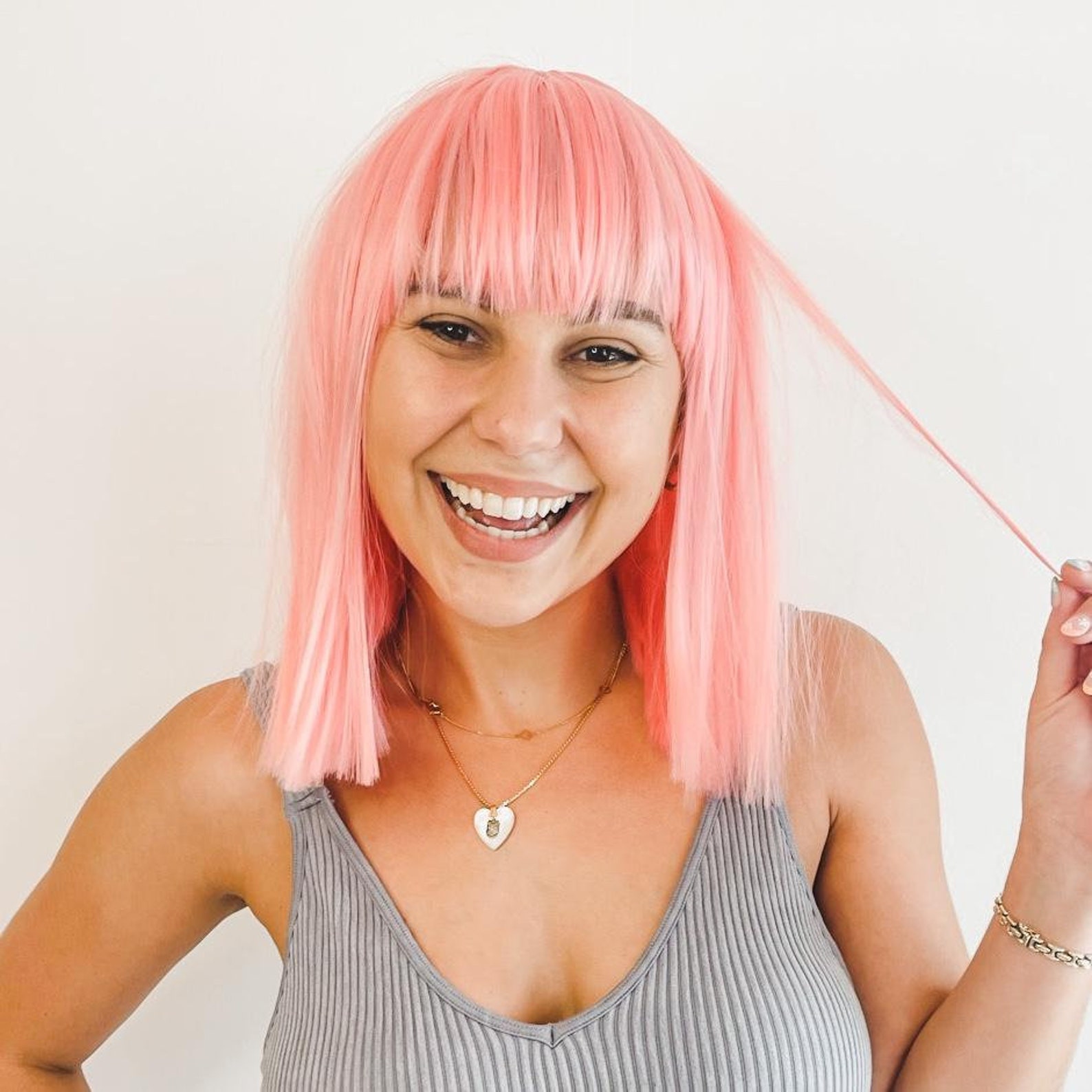 Bachelorette Party Wigs Neon Pastel Wig With Adjustable Etsy