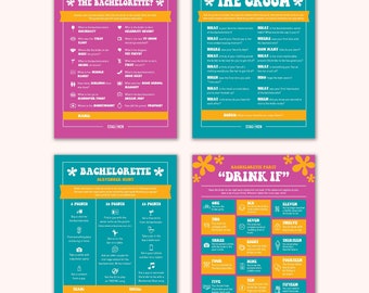 Dazed & Engaged Bachelorette Party Game Bundle | Printable PDF | Instant Download | Bridal Shower Activities | Team Bride Games Favors Gifts