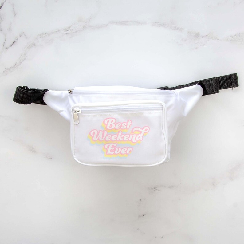 Best Weekend Ever Fanny Packs Zippered Belt Bags Adjustable Waistband Bridesmaid Bags Charleston Preppy Bridal Gifts, Favors, Decor image 10