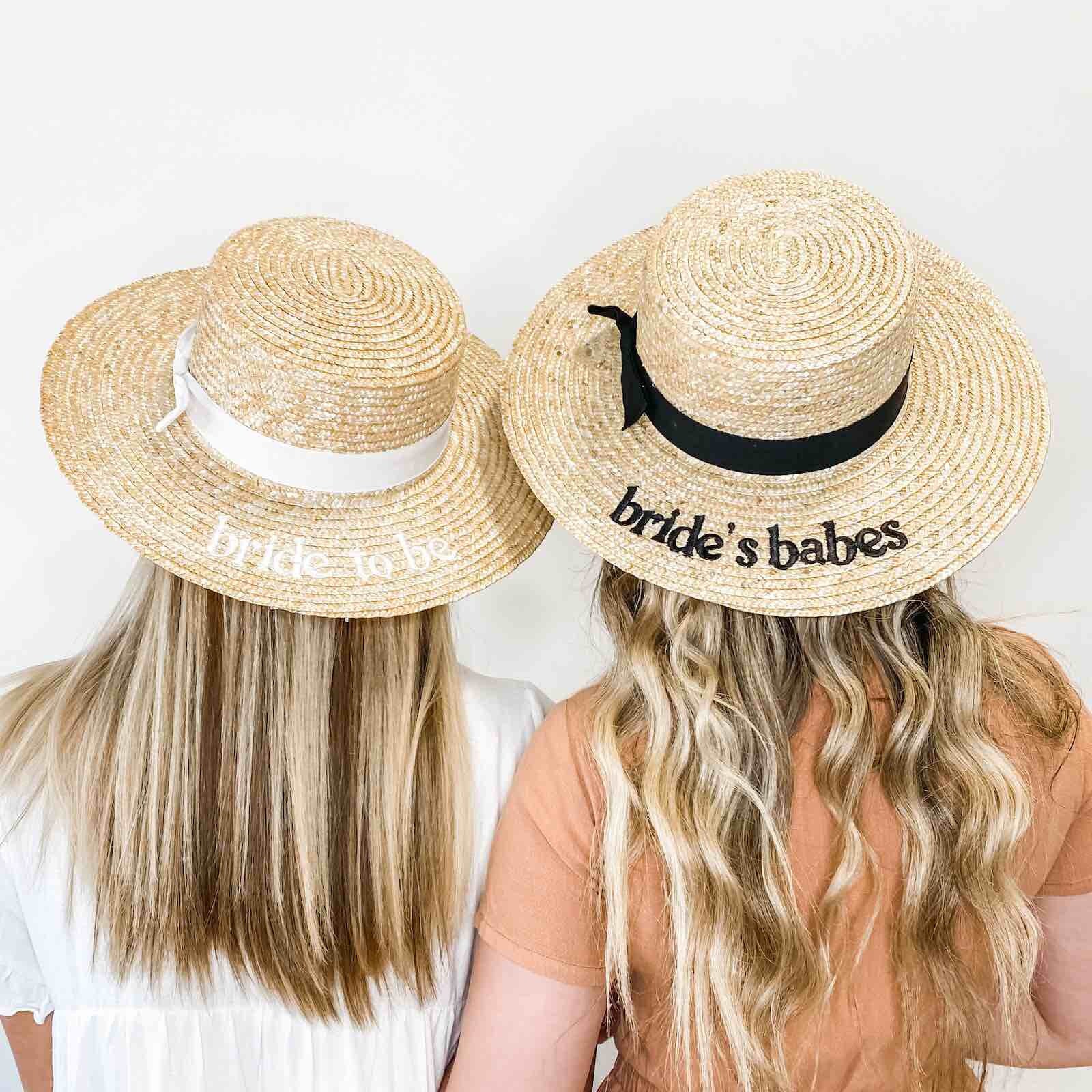 Bachelorette Party Beach Boater Hats 