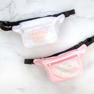 Best Weekend Ever Fanny Packs Zippered Belt Bags Adjustable Waistband Bridesmaid Bags Charleston Preppy Bridal Gifts, Favors, Decor image 8