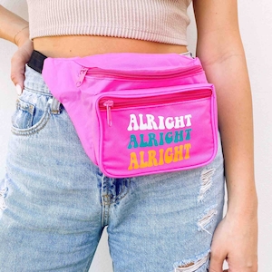 Dazed & Engaged Fanny Packs Zippered Belt Bags Adjustable Waistband 1990s Bridesmaid Bags Bridesmaid Bridal Shower Gifts Favors Party Pink, Alright