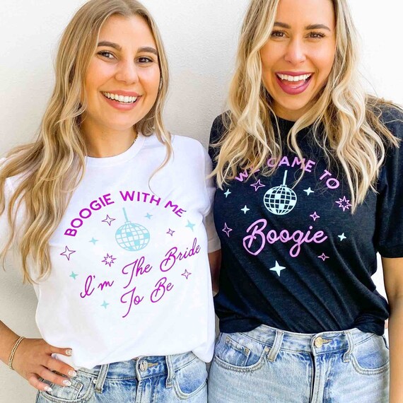 Bride's Last Disco Bachelorette Party Tees | Bridal Party Shirts | 1970s Groovy Bridesmaids Gifts, Favors, Decor, Accessories, Cute TShirts