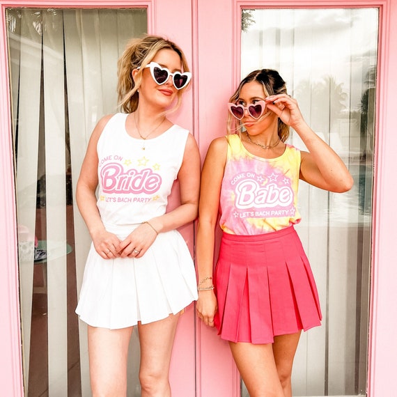 Let's Bach Party Bachelorette Tanks, Professionally Screen Printed, Malibu 1990s Vintage Retro Doll Tie-Dye Bridal Shirts, Bridesmaids Gifts