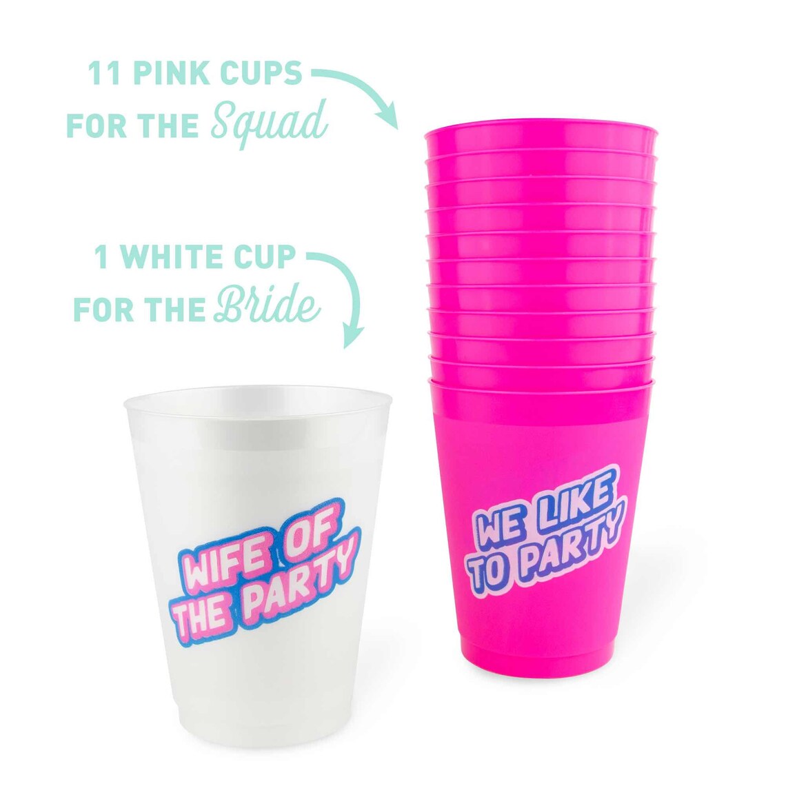 Wife of the Party Bachelorette Party Cups 12 Pack 16 Oz Etsy