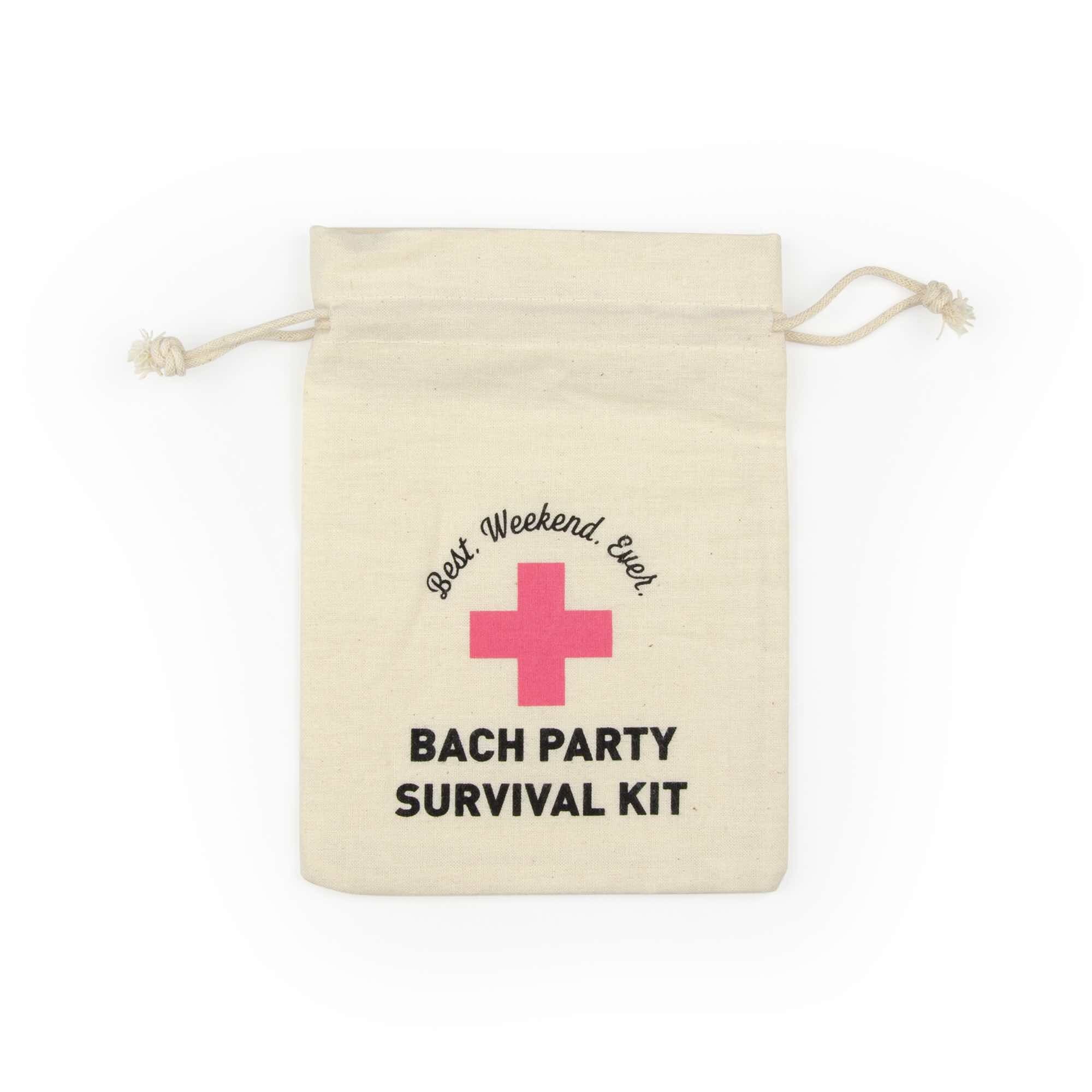 Hangover Survival Kit Bag with Thick tag Black Corporate Party Bride to Be 11 Items in an Organza Gift Bag for Wedding 