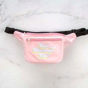 Best Weekend Ever Fanny Packs Zippered Belt Bags Adjustable Waistband Bridesmaid Bags Charleston Preppy Bridal Gifts, Favors, Decor image 9