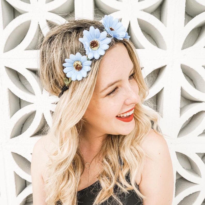 Boho Daisy Flower Crowns Bachelorette Party Flower Headbands image 2