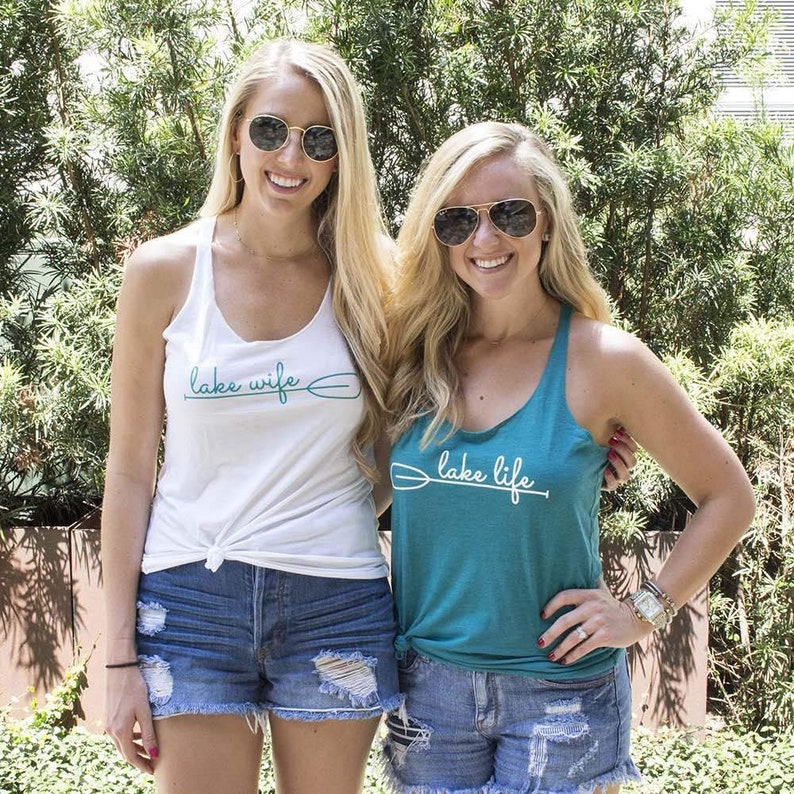 Lake House Bridal Party Shirts Lake Life Bachelorette Party Shirts Boat Lake Team Bride Tanks Lake Bachelorette Decorations
