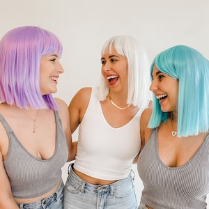Bachelorette Party Wigs | Neon Pastel Wig with Adjustable Netting | Bridal Party Favors, Gifts, Accessories, Decor | Bachelorette Party Hat