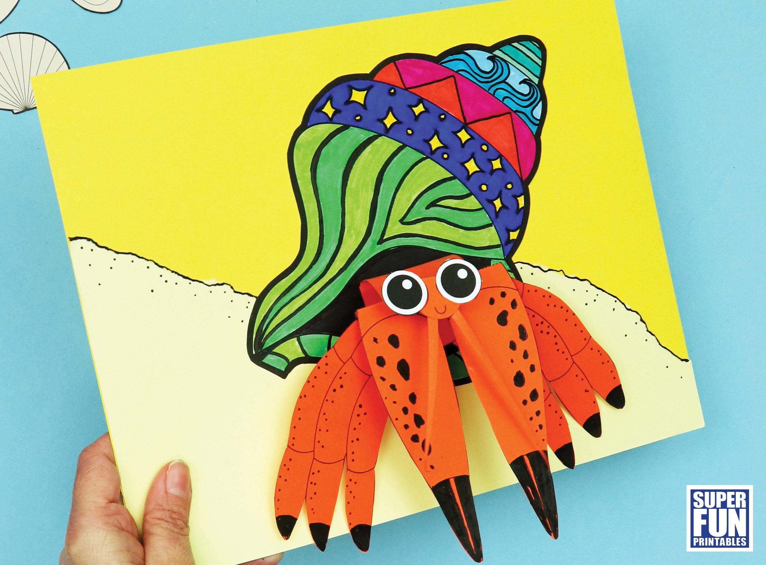 Ite Pattern Craft 3D Hermit Crab Pattern Craft - Etsy