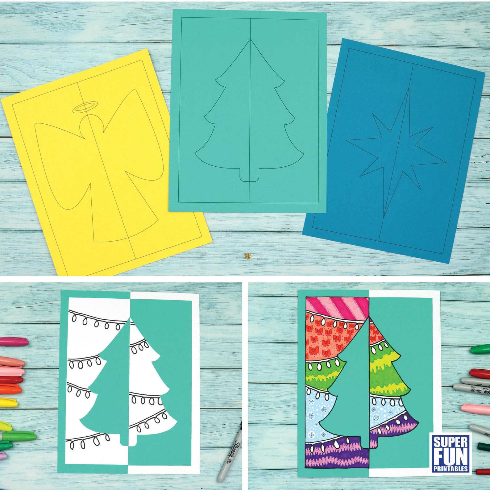 Christmas Positive Negative Pattern Art - Etsy