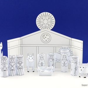 Printable Paper Nativity Scene - Etsy