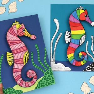 Seahorse 3D Paper Craft