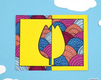 Flower Positive Negative Art - Etsy