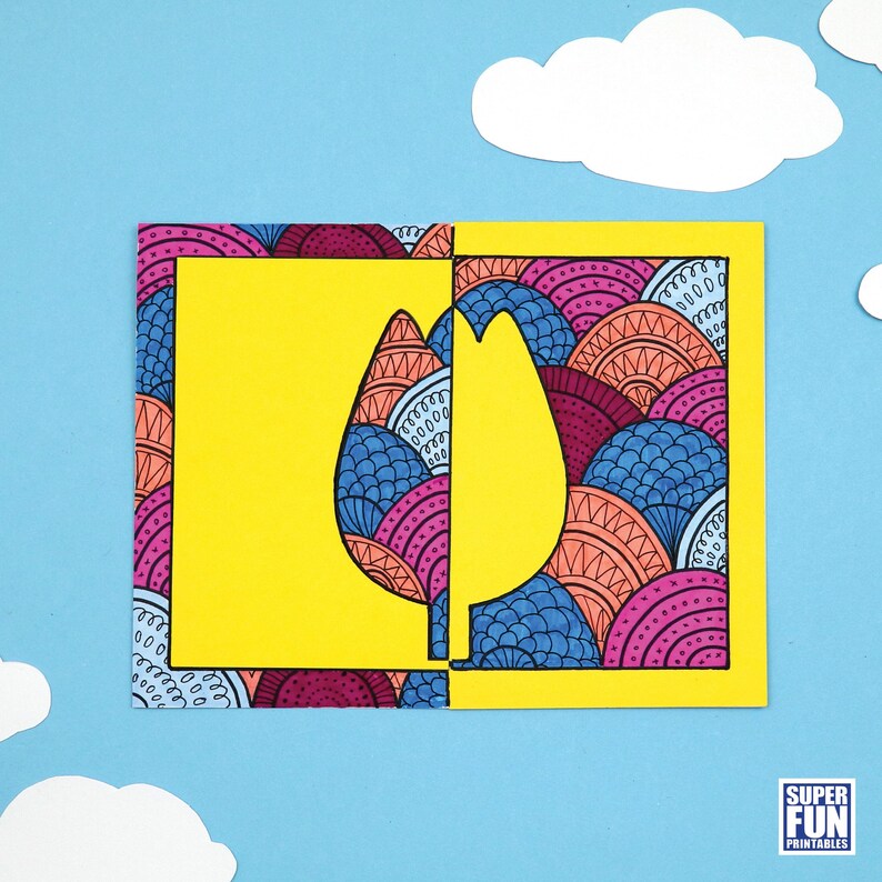 Flower Positive Negative Art - Etsy Australia