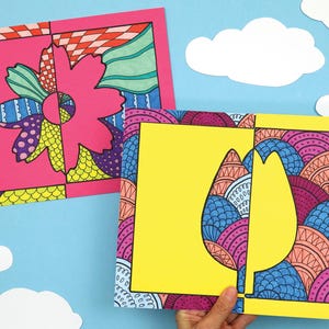 Flower Positive Negative Art - Etsy Australia