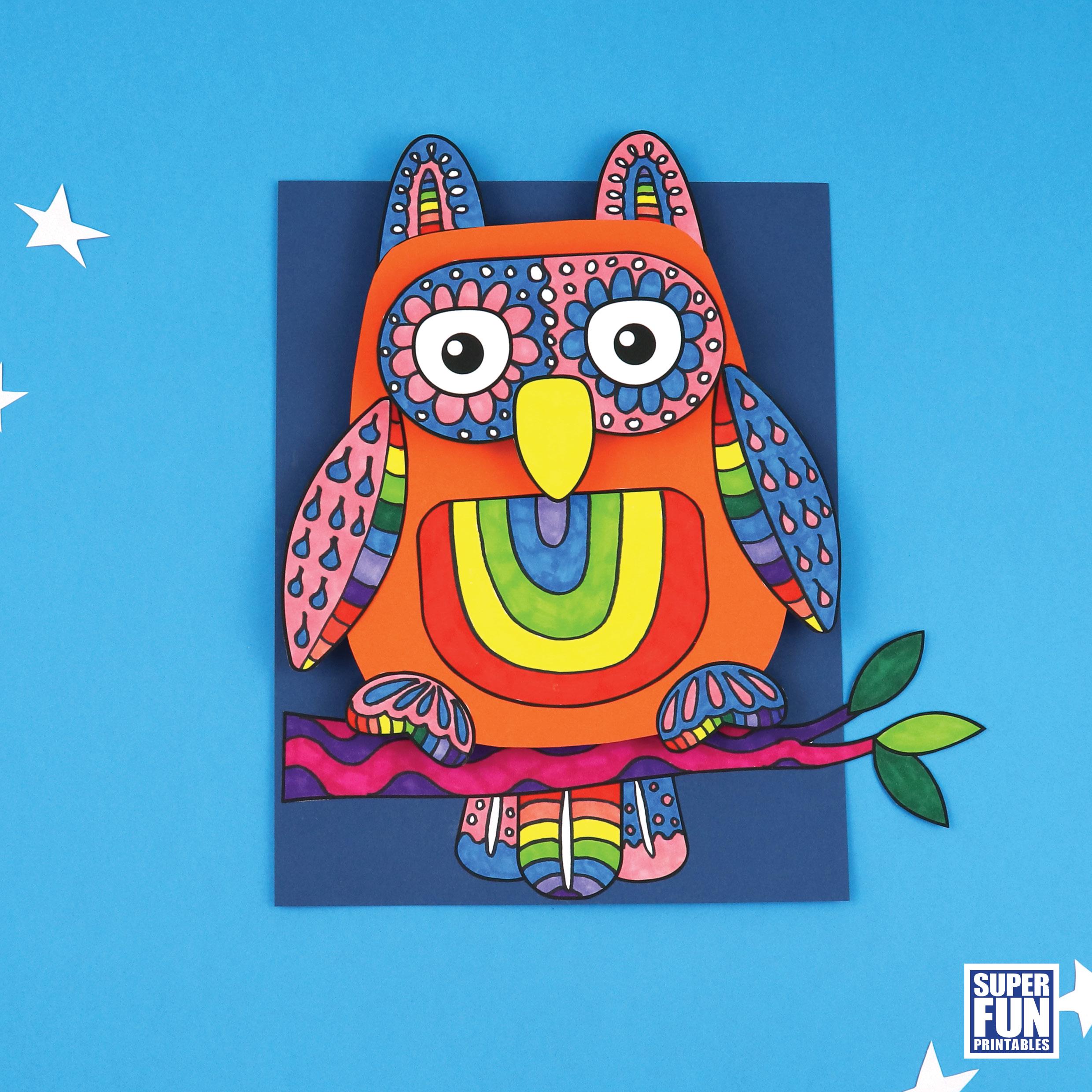 3D-patroonkunst Uil - Etsy België, image size:2480x2480