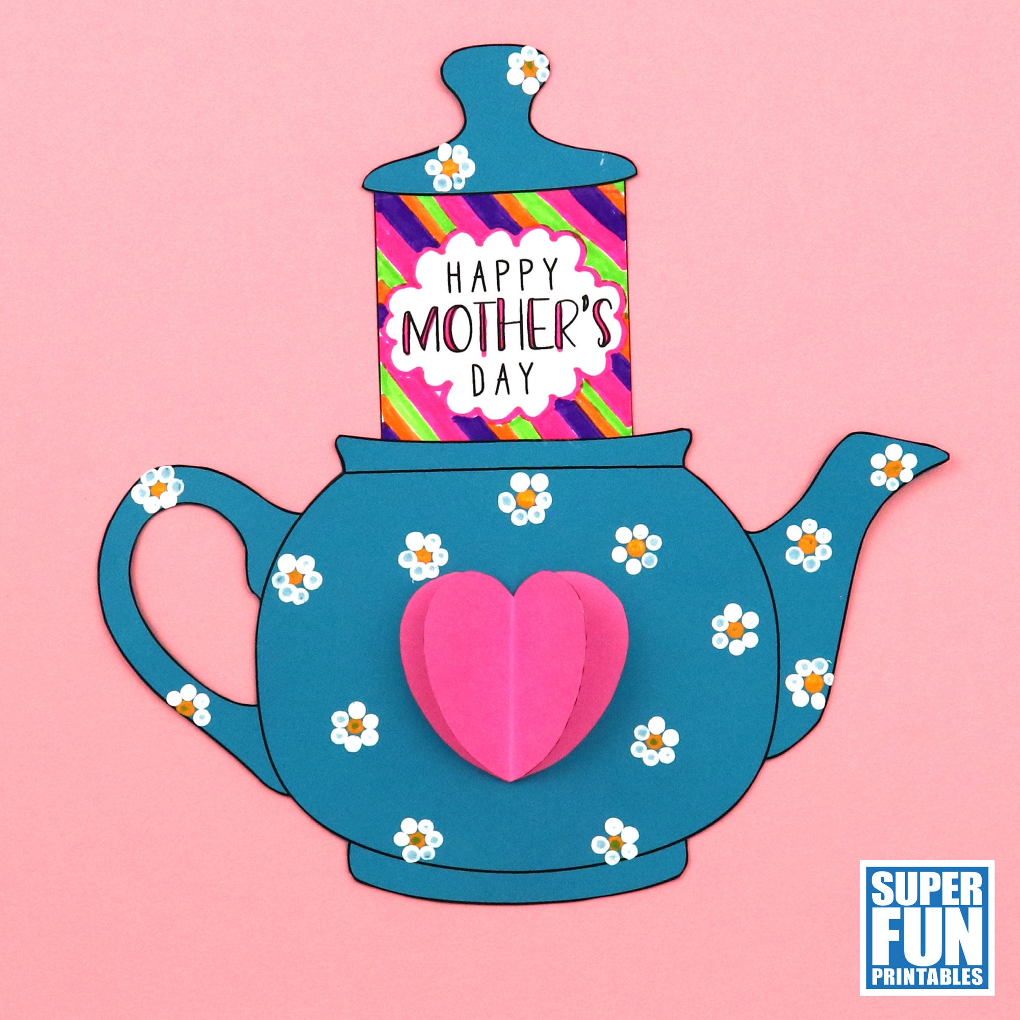 Teapot Mother's Day Card - Etsy