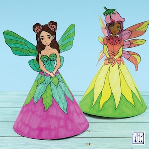 Feen-Papierpuppen