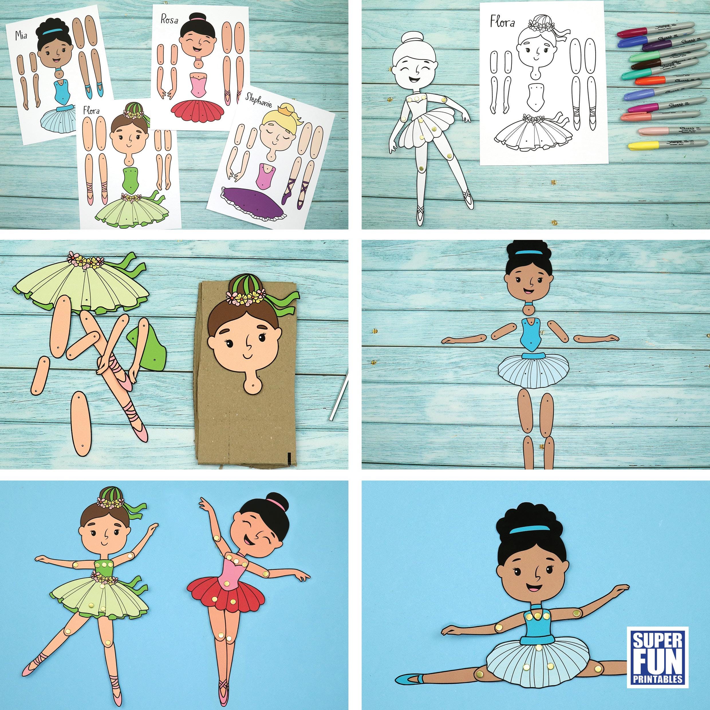 Ballerina Paper Dolls - Etsy