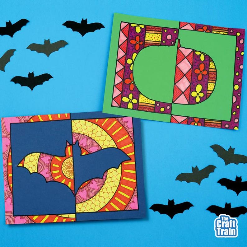 Halloween Positive Negative Art - Etsy Australia