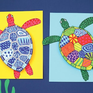 3D Pattern Art Turtle - Etsy