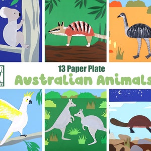 Lavoretti con piatti di carta con animali australiani