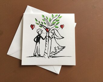 Wedding card, wedding anniversary, love, love card