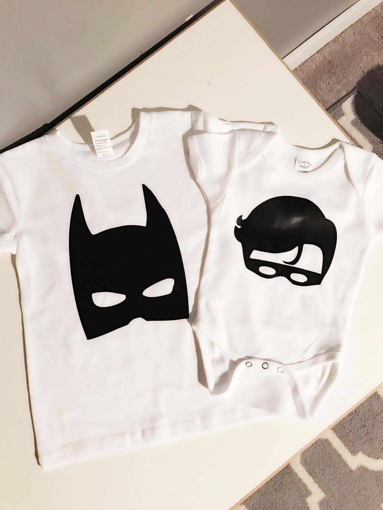 Matching Batman \u0026 Robin Sibling Shirts 