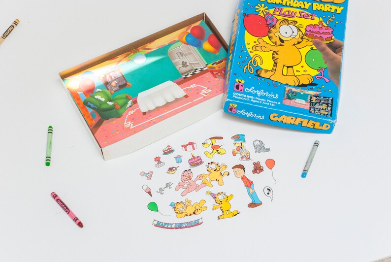 GARFIELD Big Birthday Party Colorforms Play Set / Collectible | Etsy