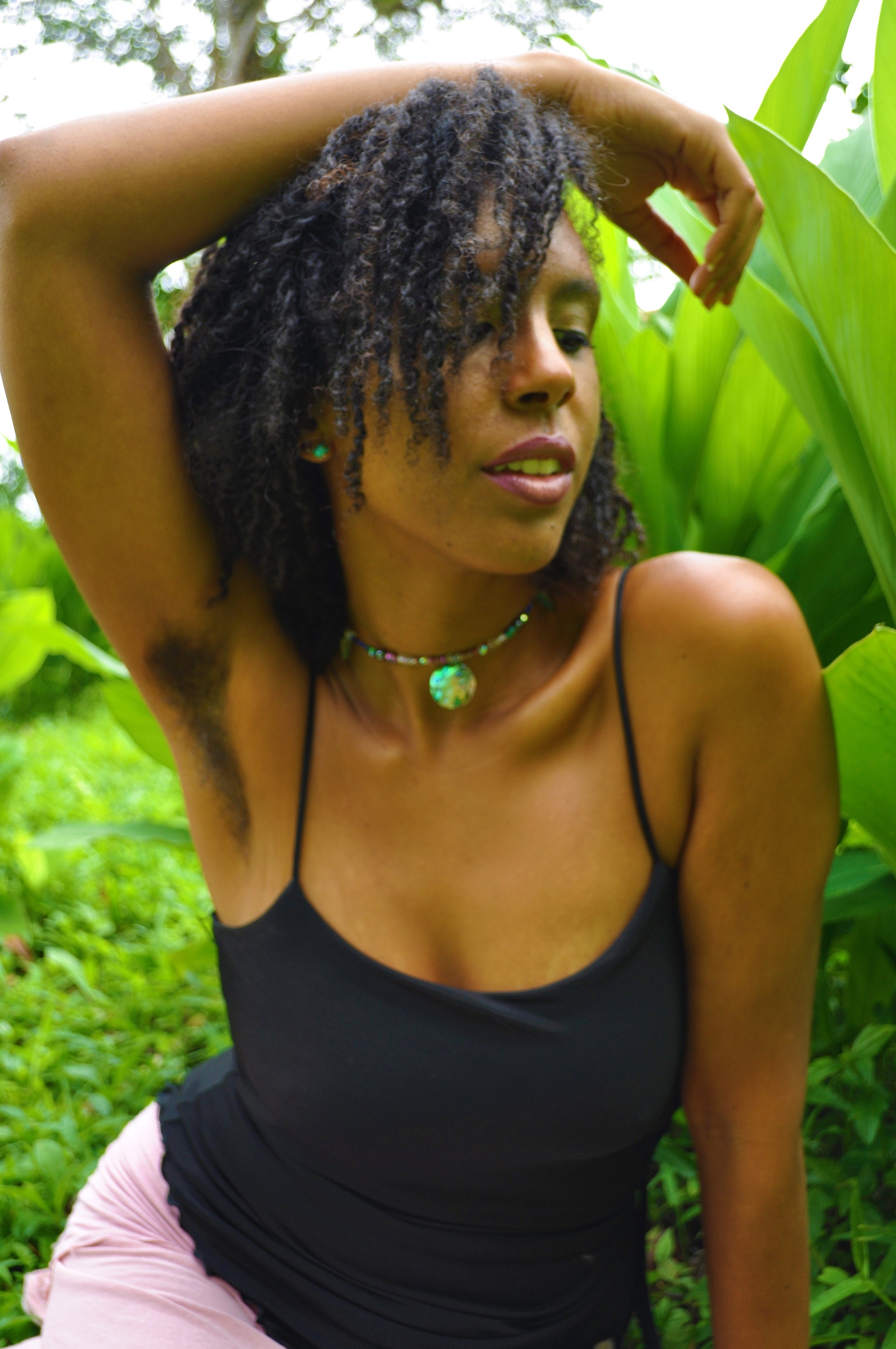 Abalone shell Hematite Goddess Choker 