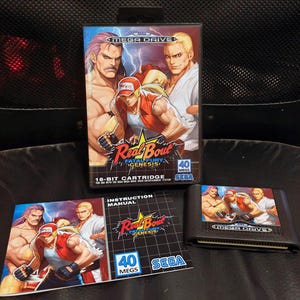Real Bout Fatal Fury Genesis Sega Mega Drive BLACK COVER