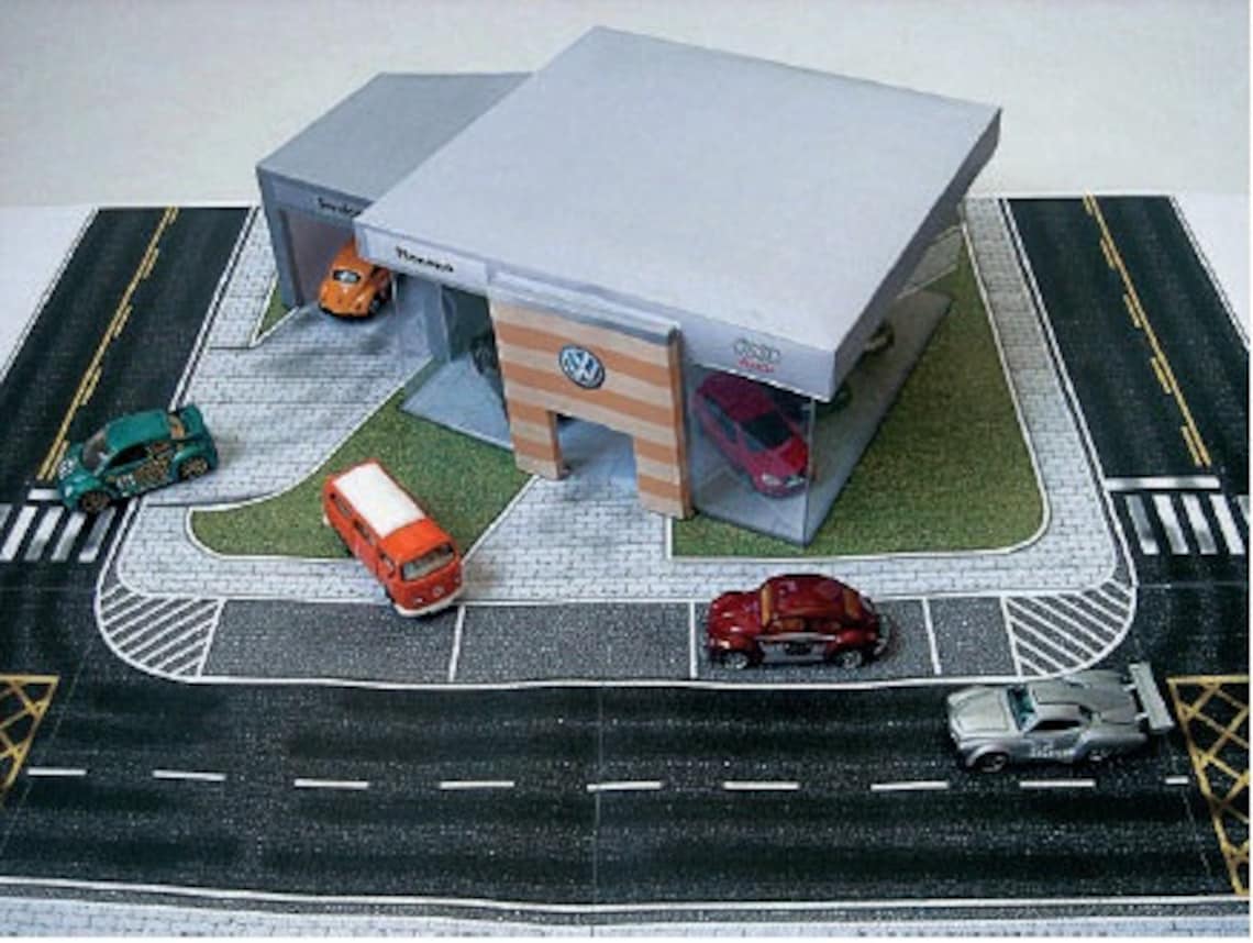 Lot 11 Hotwheels PAPER DIORAMAS Scale 1 64 2 Street Bases Etsy Canada