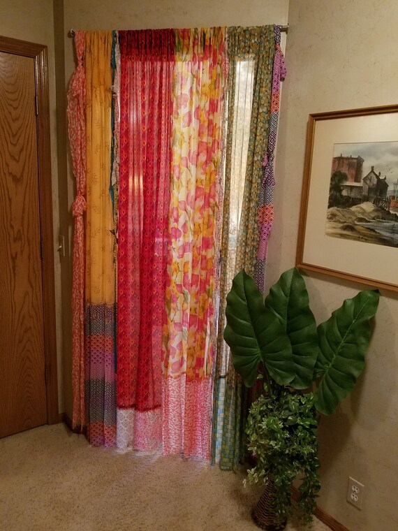 Boho Door Curtains Bohemian Curtains Free Shipping Etsy