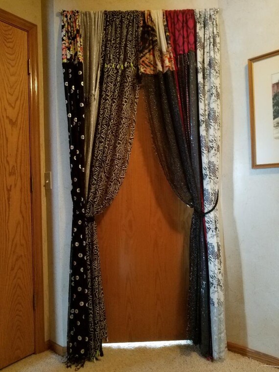 Door Curtain Panels Bohemian Curtains In Stock Handmade Curtains Hippie Curtains Boho Curtain Panels Gypsy Curtains Closet Door Curtains