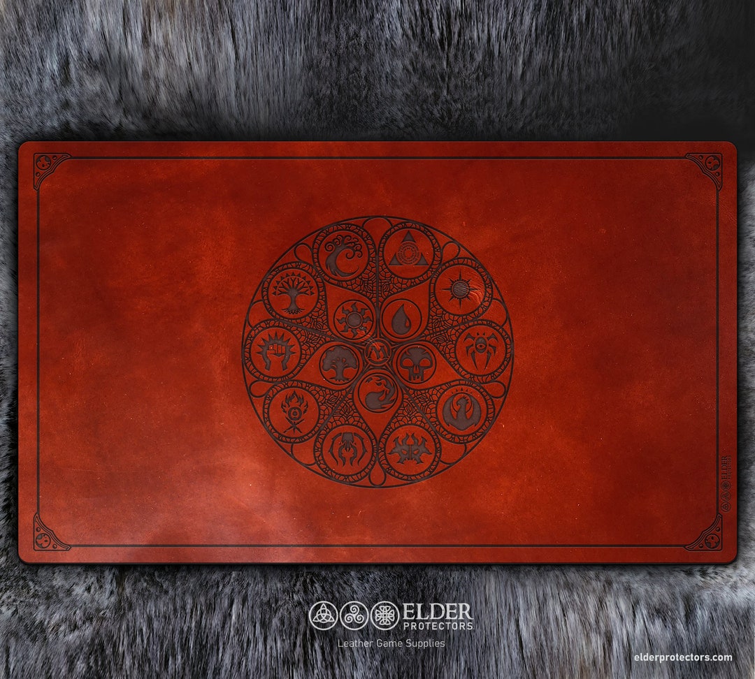 Leather Playmat Magic: the Gathering, TCG, Playmat, MTG Glass Design - Etsy