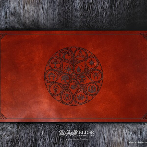 Magic the Gathering Leather Playmat Etsy