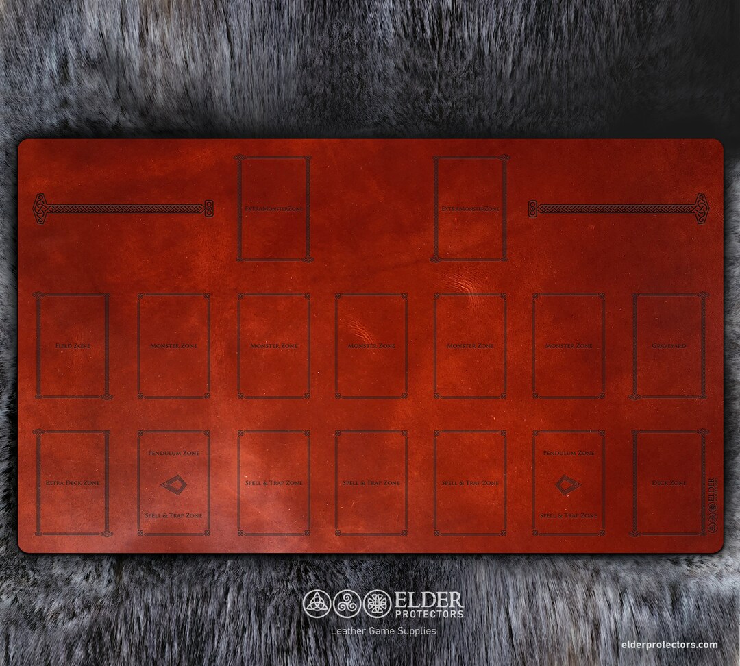 Leather Playmat Elder Protectors TCG Playmat Nordic Field Design Etsy
