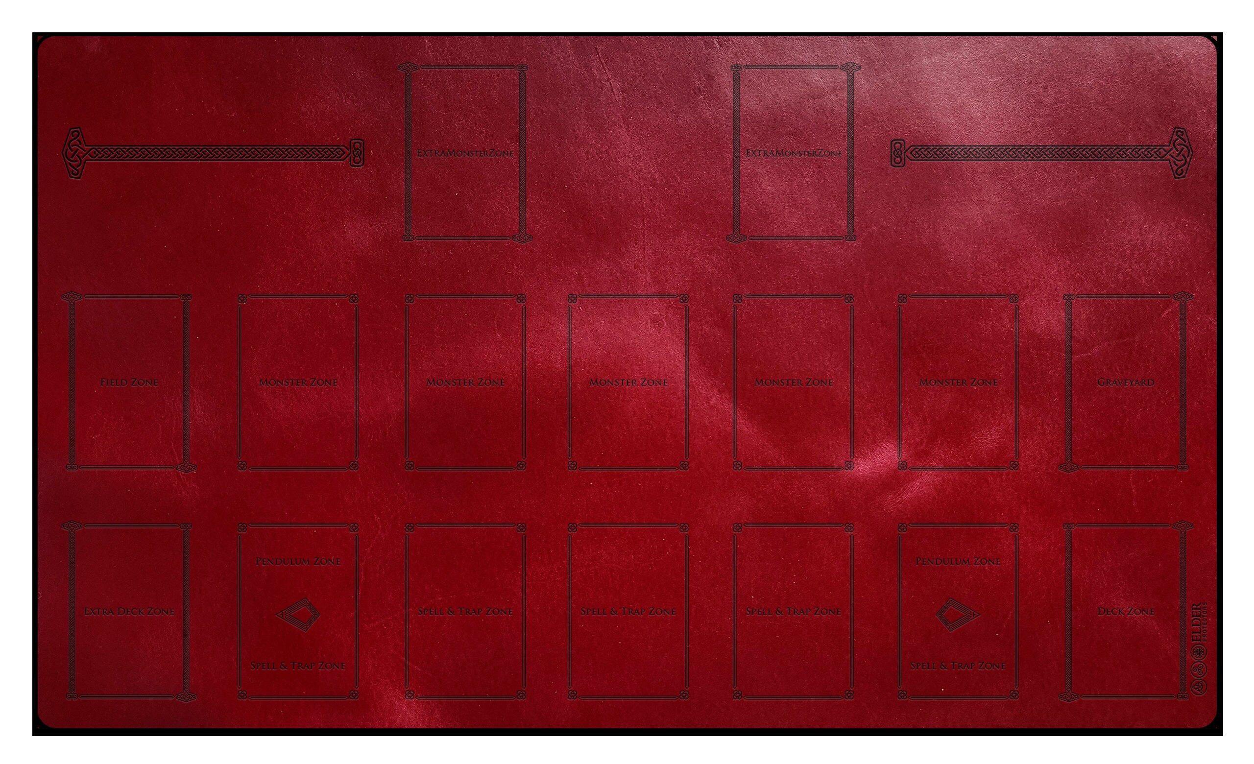 Leather Playmat Elder Protectors TCG Playmat Nordic Field Design Etsy