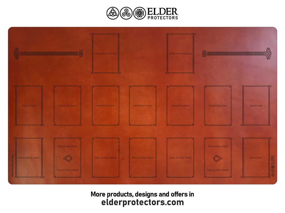 Leather Playmat Elder Protectors TCG Playmat Nordic Field Etsy