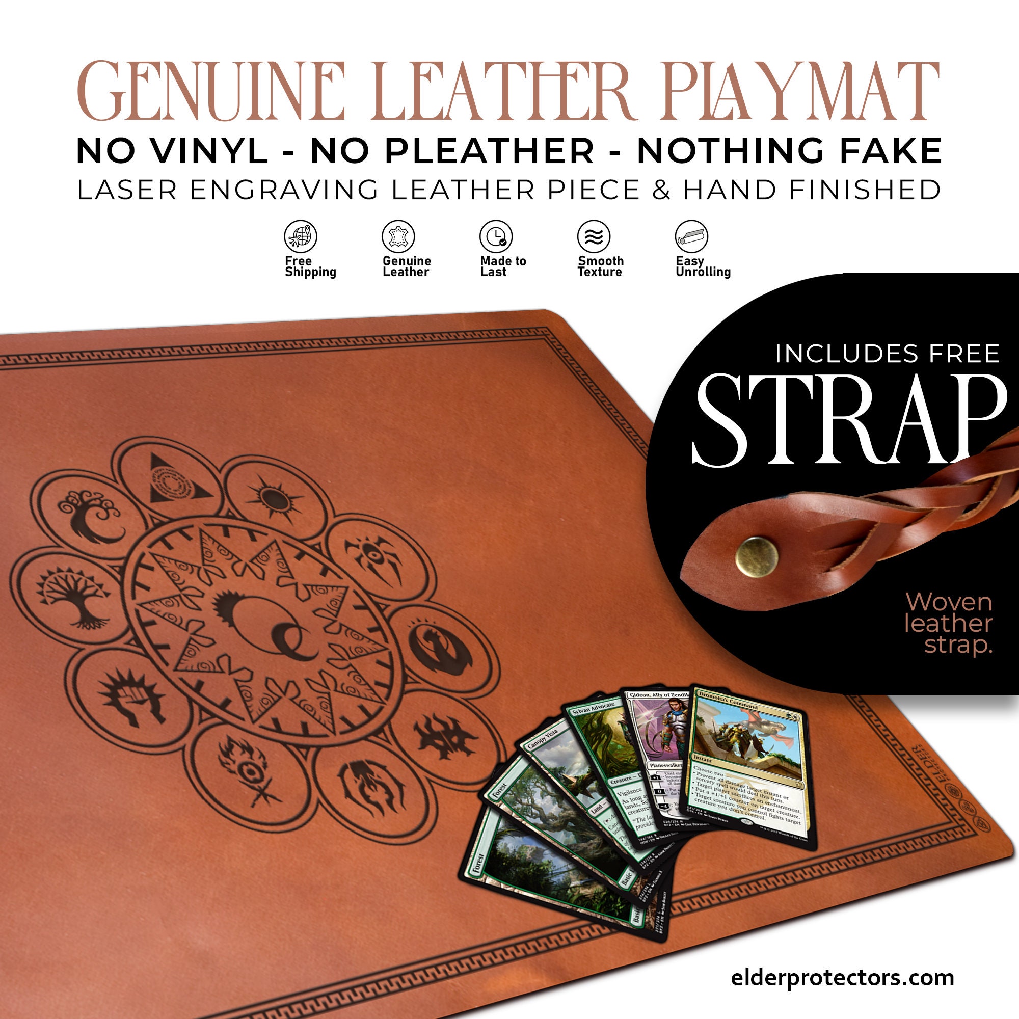 Leather Playmat Elder Protectors TCG Playmat Chinese Dragon Design agrohort.ipb.ac.id