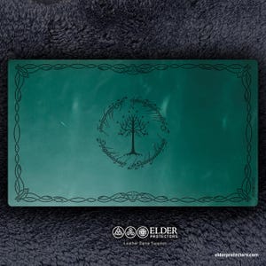 レザー プレイマット - エルダー プロテクター TCG プレイマット - LOTR ツリー デザイン