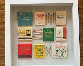 Custom Vintage Framed Matchbook Art