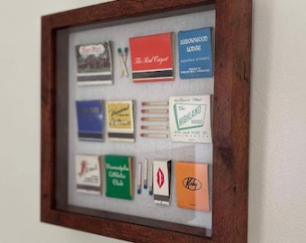Custom Vintage Framed Matchbook Art