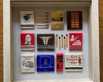 Custom Vintage Framed Matchbook Art
