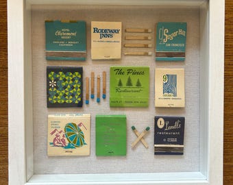 2 - Custom Vintage Framed Matchbook Art