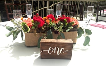 Wooden Table Numbers, Rustic Table Numbers, Wedding Decor, Wedding Reception Decor, Table Numbers, Guest Table Numbers