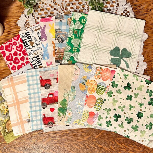 Decoupage Napkins Etsy